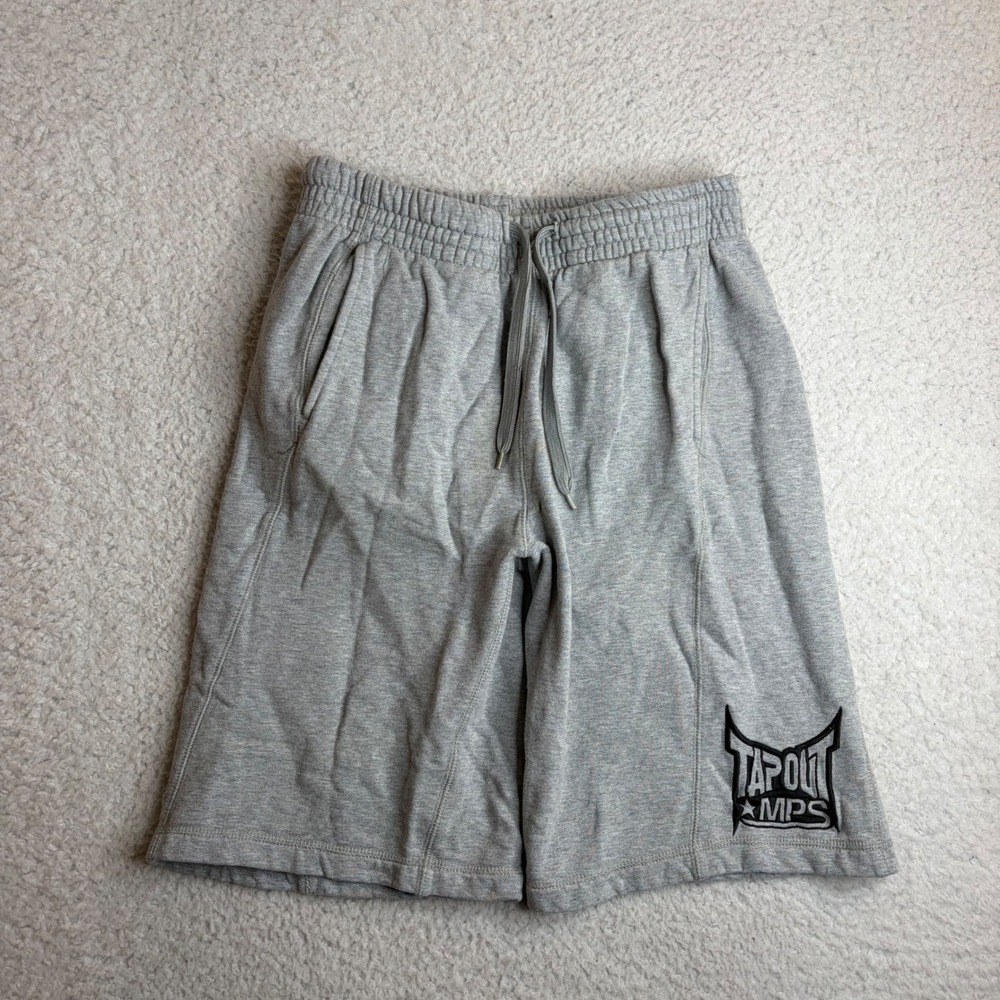 Tapout MPS Mens Gray Cotton Athletic Sweat Shorts MMA Training Size Medium